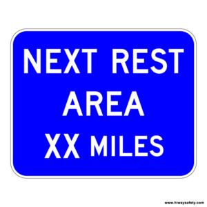 D5-6 NExt REST AREA Sign