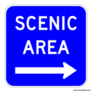 D6-1 SCENIC AREA Arrow Sign