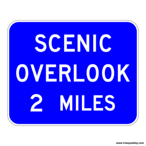 D6-2 Scenic Overlook Distance Sign