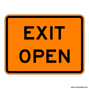 E5-2 EXIT OPEN Sign