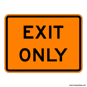 E5-3 EXIT ONLY Sign