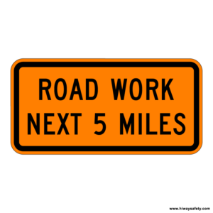 G20-1 ROAD WORK NEXT X MILES
