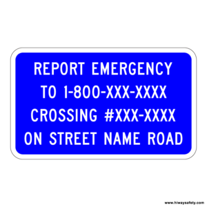 I13a Emergency Notification Sign