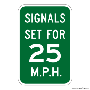 I1-1 Traffic Signals Speed Sign