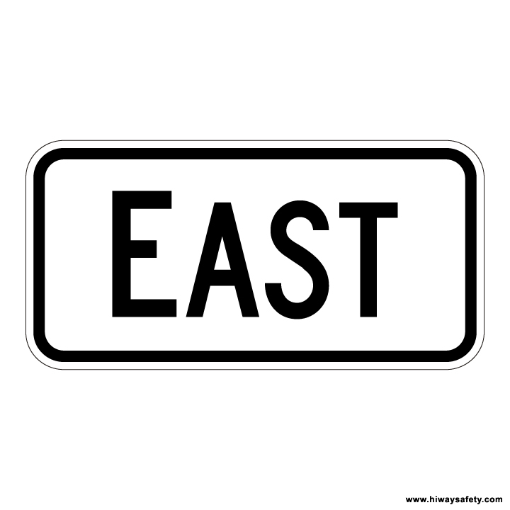 M3-2 EAST Direction Auxiliary Sign