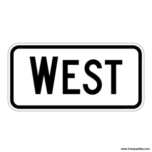 M3-4 WEST Auxiliary Direction Sign