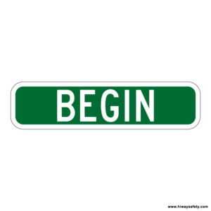M4-11 BEGIN Auxiliary Sign