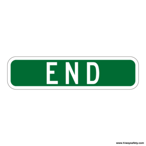 M4-12 END Auxiliary Sign