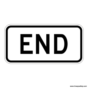 M4-6 END Auxiliary Sign