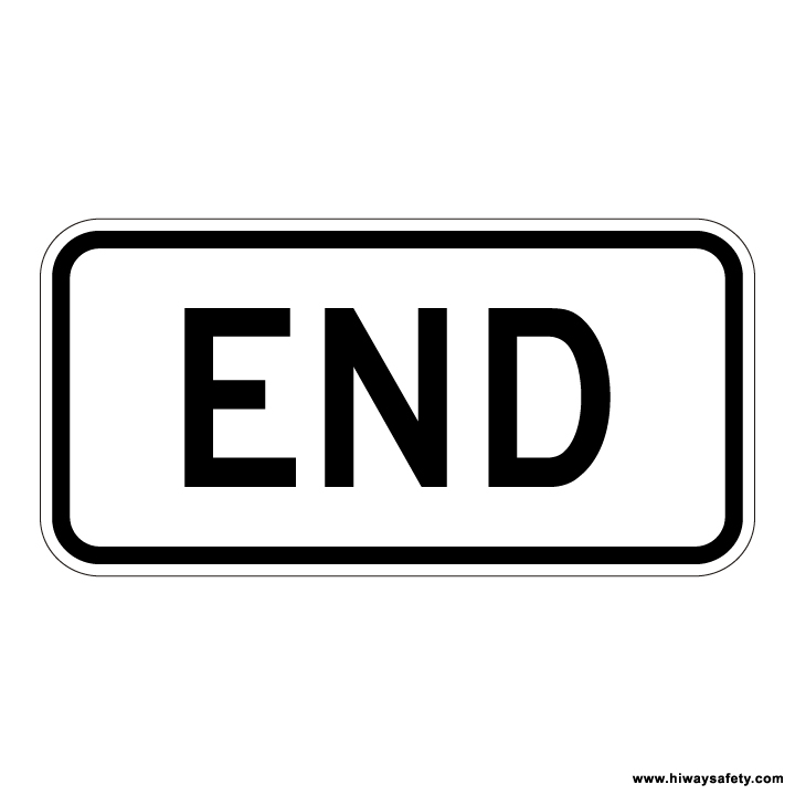 M4-6 END Auxiliary Sign