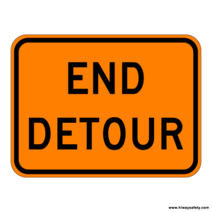 M4-8a END DETOUR Sign