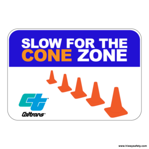 SC19 SLOW FOR THE CONE ZONE Sign