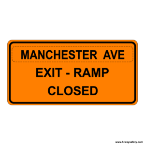 SC8 XX EXIT RAMP CLOSED Sign