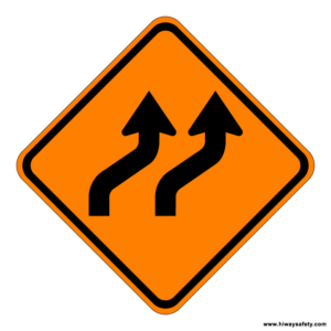 W1-4bR Two Lane Reverse Curve Sign