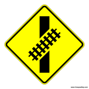 W10-12 Skewed Crossing Sign