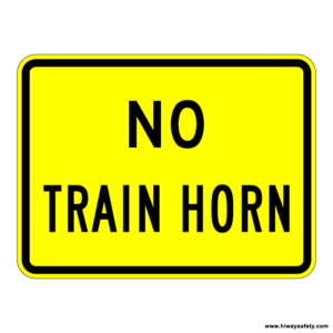 W10-9 NO TRAIN HORN Sign