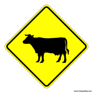 W11-4 Cattle Traffic Sign