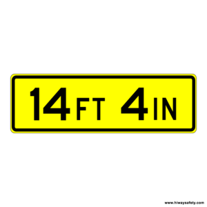 W12-2p Low Clearance sign
