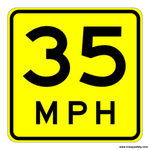 W13-1 Advisory Speed Sign