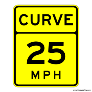W13-5 Advisory Curve Speed Sign