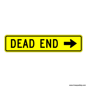 W14-1aR DEAD END Sign