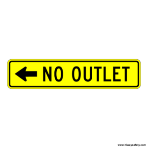 W14-2aL NO OUTLET Sign