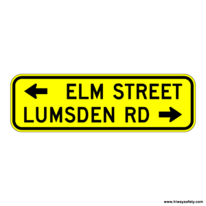 W16-8a Advance Street Name Plaque
