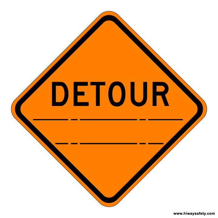 W20-2 DETOUR Sign