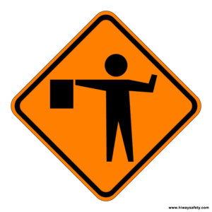 W20-7a Flagger Sign