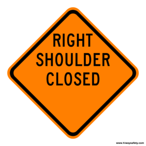 W21-5bR RIGHT SHOULDER CLOSED