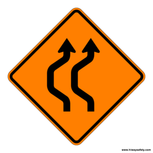 W24-1aL Double Reverse Curve Sign