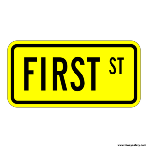 W16-8 Advance Street Name Plaque